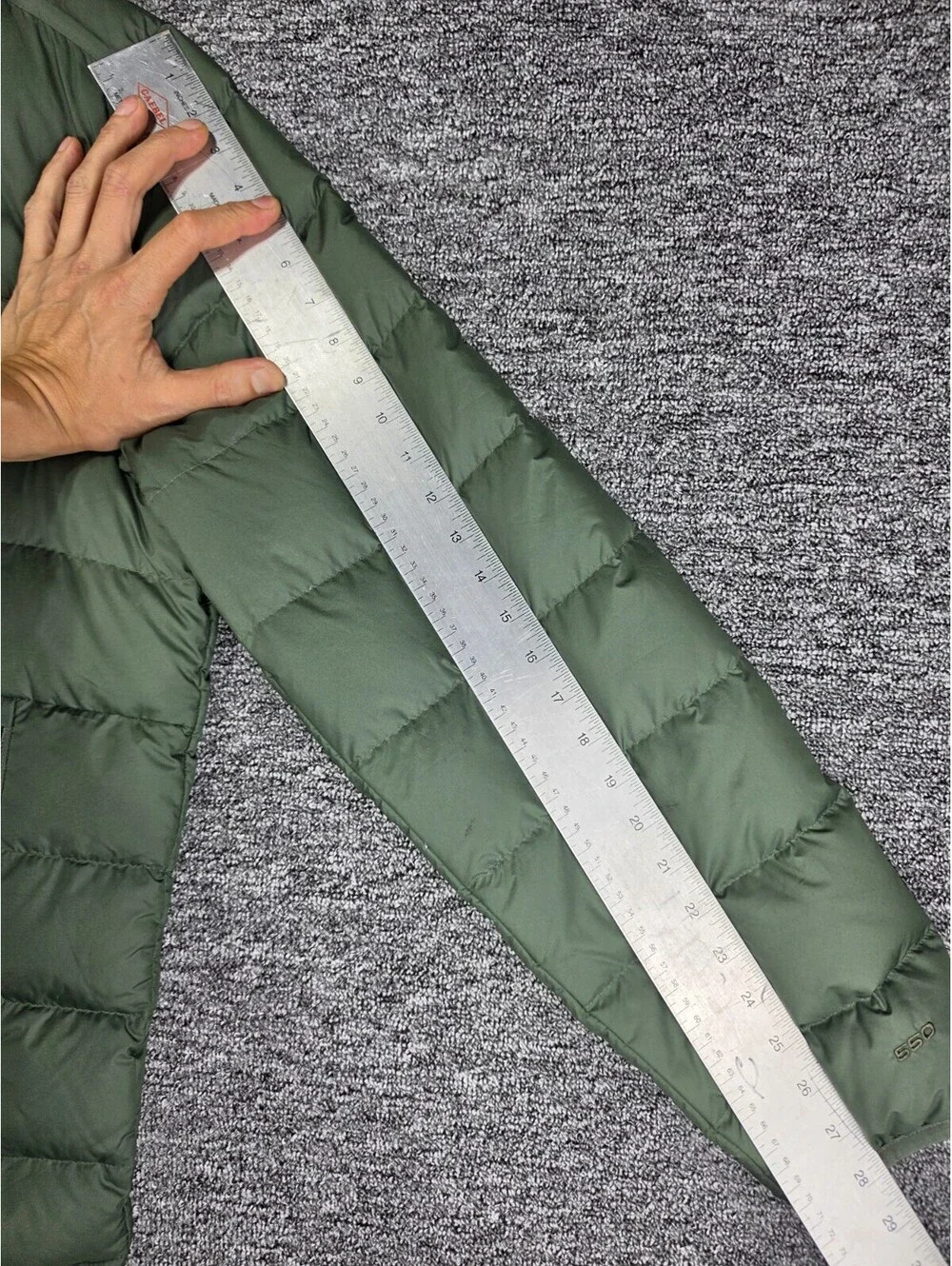 The North Face Men's Green 550 Down Puffer Jacket Full Zip Pockets Size 2XL